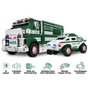 SOLD OUT!! NEW IN THE BOX 2023 Hess Police Truck & Cruiser Holiday Toy Truck